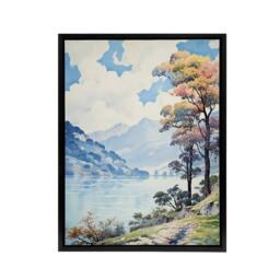 "Artery8 Lake District Landscape in Autumn Framed Canvas Wall Art Print - Size: W12"" x H16""" - thumbnail 1