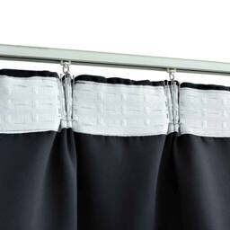 Berkfield Home Elegant Blackout Curtains with Hooks 2 pcs Anthracite 140x245 cm in Dark Grey - thumbnail 4