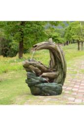 Teamson Home 82cm Forest Stream Style Outdoor Garden Fountain LED Lighting, Grey - thumbnail 2