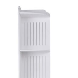 Living and Home Free Standing Bathroom Corner Storage Cabinet with Shelf in White - thumbnail 8