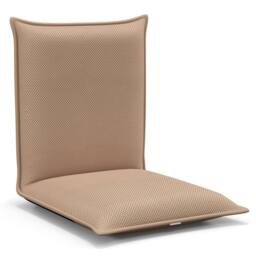 Costway Lazy Sofa Floor Chair Foldable Gaming Chair Recliner With 6 Adjustable Positions in Brown - thumbnail 5