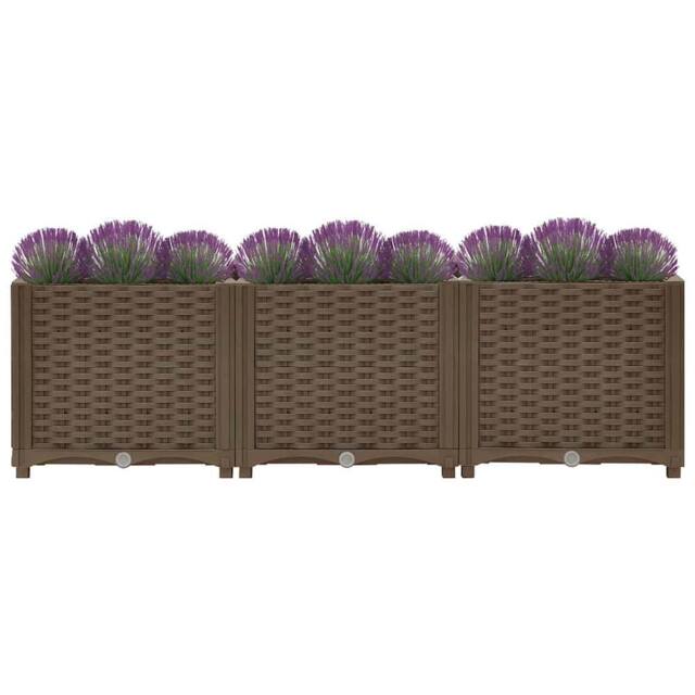 Berkfield Home Raised Bed 120x40x38 cm Polypropylene in Brown - Size: 120 x 40 x 38 cm - image 1