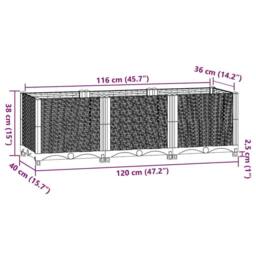 Berkfield Home Raised Bed 120x40x38 cm Polypropylene in Brown - Size: 120 x 40 x 38 cm - thumbnail 8