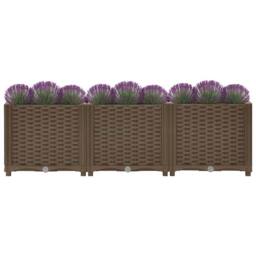 Berkfield Home Raised Bed 120x40x38 cm Polypropylene in Brown - Size: 120 x 40 x 38 cm - thumbnail 1
