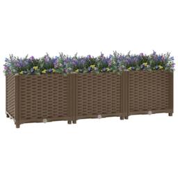 Berkfield Home Raised Bed 120x40x38 cm Polypropylene in Brown - Size: 120 x 40 x 38 cm - thumbnail 2