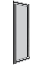 MirrorOutlet Black & Mirror Triple Bevel Cheval Dress Mirror 170cm x 58cm - Size: 1 Pack - thumbnail 5