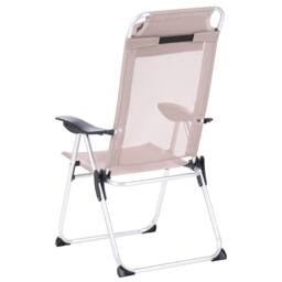 Wyld and Coco Summit Beige Folding Garden Chairs Set of 2 - Adjustable Backrest - thumbnail 9