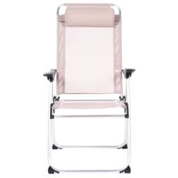 Wyld and Coco Summit Beige Folding Garden Chairs Set of 2 - Adjustable Backrest - thumbnail 4