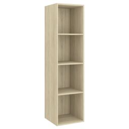 Berkfield Home 3 Piece TV Cabinet Set Sonoma Oak Engineered Wood in Brown - thumbnail 6