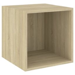 Berkfield Home 3 Piece TV Cabinet Set Sonoma Oak Engineered Wood in Brown - thumbnail 4