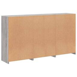 Berkfield Home Sideboard with LED Lights Grey Sonoma 181.5x37x100 cm - thumbnail 8