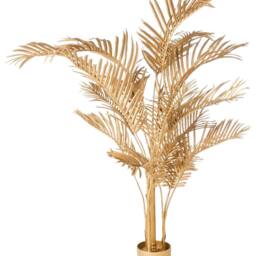 Wyld and Coco 160cm Gold Faux Palm Tree - Luxury Potted Artificial Plant - thumbnail 2