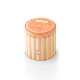 Heart and Home Tin Soy Wax Candle - Thank You (Amber Sunset) in Cool White
