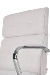 Living and Home High-Back Swivel Office Chair with Adjustable Height in White - thumbnail 6
