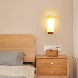 COMELY Wood Wall Lamp Indoor, 3-Color Temperatu, Retro Wall Lamps - thumbnail 2