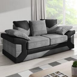 Furnishings For Less UK Dino Large Fabric Sofa Suite - Scatter 3 Seater & 2 Seater in Grey - thumbnail 3