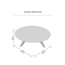 MH London Solid Wood Round Coffee Table for Living Room in Walnut - thumbnail 5