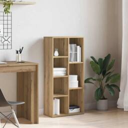 Berkfield Home Book Cabinet Artisan Oak 50x25x104 cm in Brown - Size: 50 x 25 x 104 cm - thumbnail 3