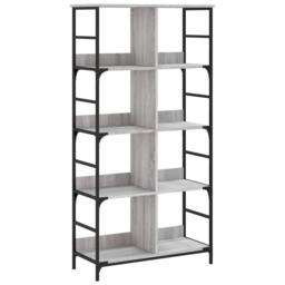 Berkfield Home Decorative Bookshelf Grey Sonoma 78.5x33x153 cm Engineered Wood - thumbnail 3