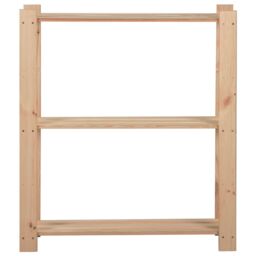 Berkfield Home 3-Tier Storage Rack 80x28.5x90 cm Solid Pinewood in Brown - thumbnail 2