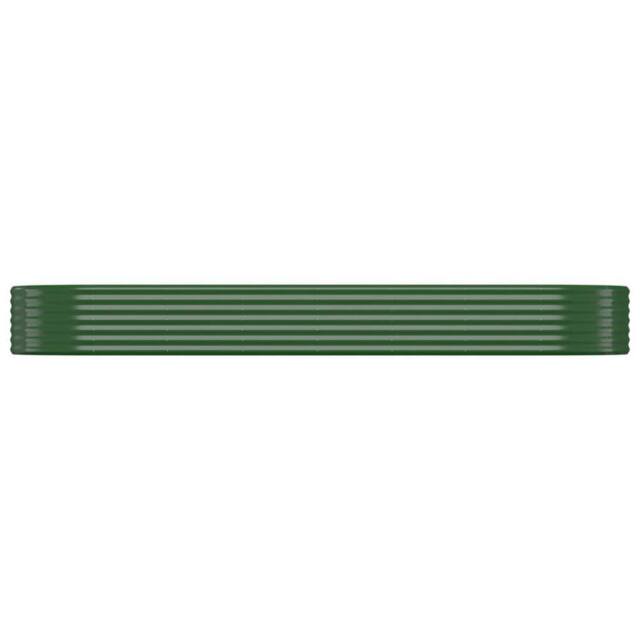 Berkfield Home Garden Raised Bed Powder-coated Steel 322x100x36 cm Green - Size: 322 x 100 x 36 cm - image 1