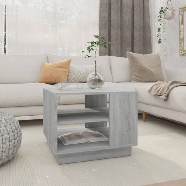 Berkfield Home Coffee Table Grey Sonoma 55x55x43 cm Engineered Wood - Size: 55 x 55 x 43 cm - image 1