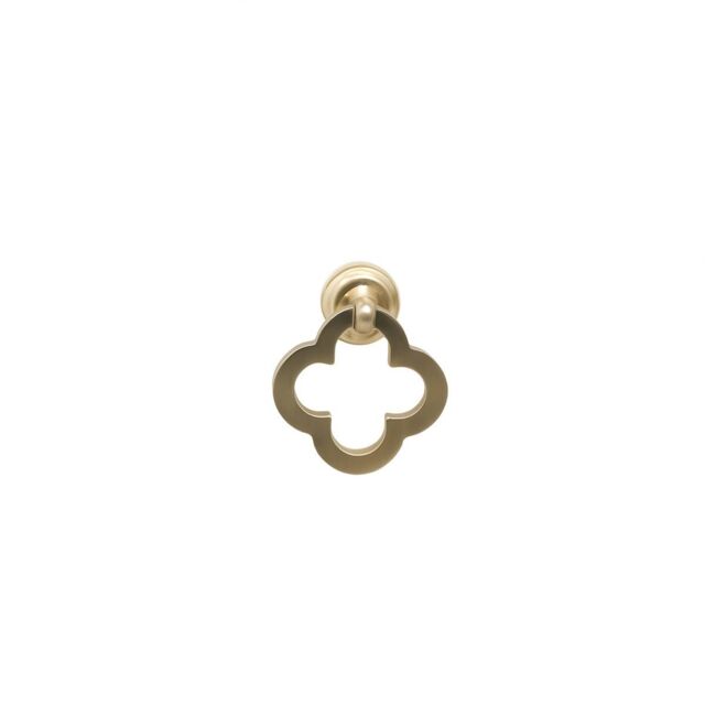 Melody Maison Brushed Gold Clover Drop Pull Handle - image 1