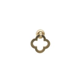 Melody Maison Brushed Gold Clover Drop Pull Handle - thumbnail 1