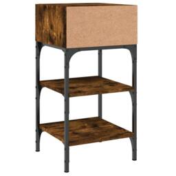 Berkfield Home Elegant Bedside Tables 2 pcs Smoked Oak 35x34.5x70 cm Engineered Wood in Brown - thumbnail 7