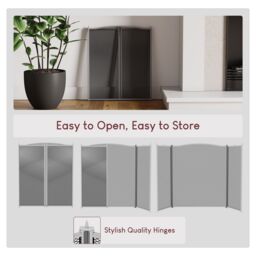 Home Discount Fire Vida Denton 3 Panel Fire Guard Fireplace Shield Protector in Dark Grey - thumbnail 7