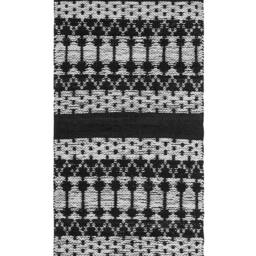 Wyld and Coco Hand-Loomed Leather Rug Black and White Rectangle 80 x 150 cm - Size: 80 cm x 150 cm - thumbnail 2