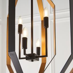 Netlighting 'MACERATA' Stylish Dimmable Indoor Modern 4 Light Ceiling Pendant in Brown - thumbnail 4