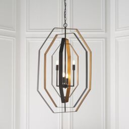 Netlighting 'MACERATA' Stylish Dimmable Indoor Modern 4 Light Ceiling Pendant in Brown - thumbnail 2