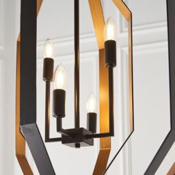 Netlighting 'MACERATA' Stylish Dimmable Indoor Modern 4 Light Ceiling Pendant in Brown - thumbnail 3