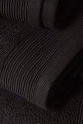Homescapes Combed Egyptian Cotton Set of 2 Face Cloths 700 GSM in Black - thumbnail 3