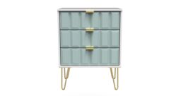 Ready Assembled 2 U Metro 3 Drawer Chest (Ready Assembled) in Duck Egg Blue - thumbnail 1