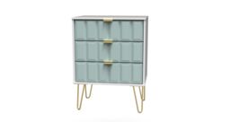 Ready Assembled 2 U Metro 3 Drawer Chest (Ready Assembled) in Duck Egg Blue - thumbnail 3