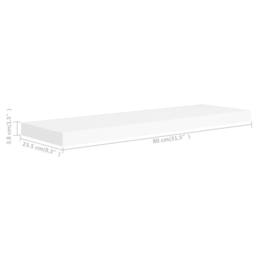 Berkfield Home Durable Floating Wall Shelves 4 pcs White 80x23.5x3.8 cm MDF - thumbnail 8