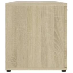 Berkfield Home TV Cabinet Sonoma Oak 120x34x37 cm Engineered Wood in Light Tan - Size: 120 x 34 x 37 cm - thumbnail 8