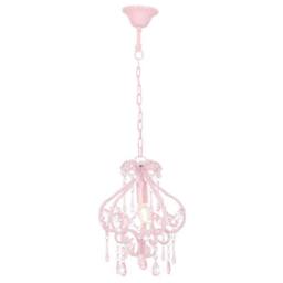 Berkfield Home Ceiling Lamp with Beads Pink Round E14 - thumbnail 3