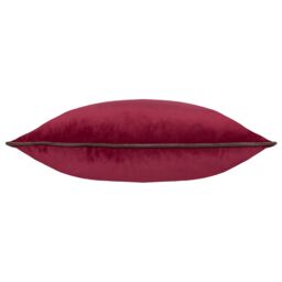 Furn Meridian Velvet Piped Cushion in Red - Size: 45 cm x 45 cm - thumbnail 3