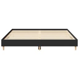 Berkfield Home Bed Frame without Mattress Black 180x200cm Engineered Wood - Size: Super King - thumbnail 5