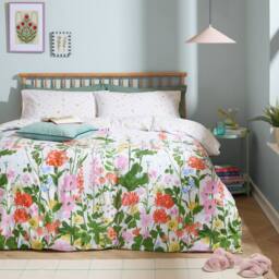 Furn Cottage Garden Reversible Printed Duvet Cover Set - Size: Single - thumbnail 1