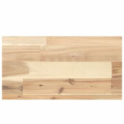 Berkfield Home Floating Shelf 40x20x4 cm Untreated Solid Wood Acacia in Brown - Size: 40 x 20 x 4 cm - thumbnail 2