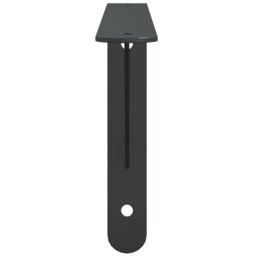 Berkfield Home Shelf Brackets 4 pcs 30x2.5x15.5 cm Black Stainless Steel - thumbnail 5