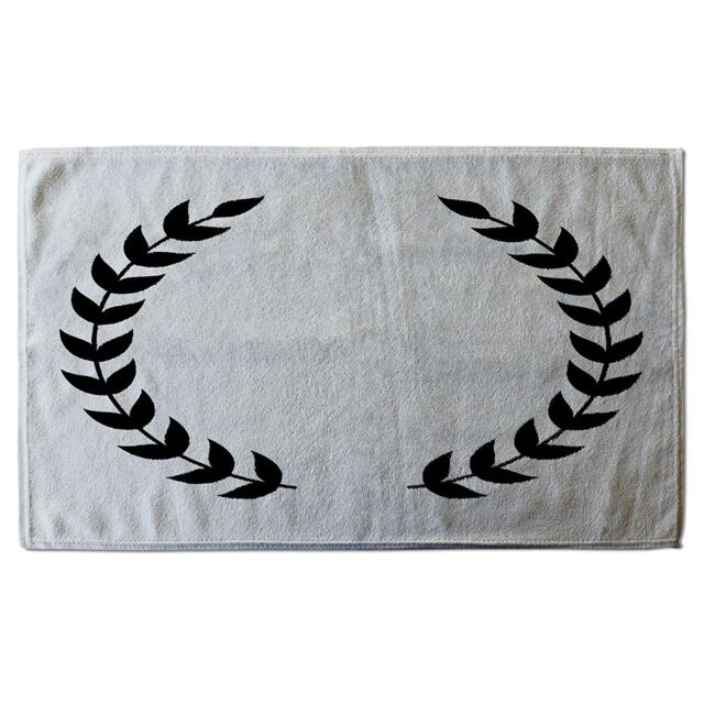 Benjamin Tate Design Olive Branches Soft Bath Towel in Black - image 1
