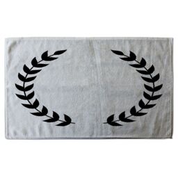 Benjamin Tate Design Olive Branches Soft Bath Towel in Black - thumbnail 1