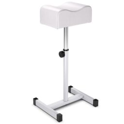 Costway Pedicure Manicure Footrest Adjustable Seat Height Nail Foot Stand with Soft Cushion in White