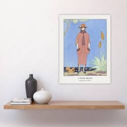 "Artery8 A Palm Beach Fashion Advert Barbier Vintage Wall Art Print Poster in Blue - Size: W12"" x H16""" - thumbnail 4