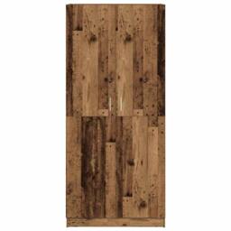 Berkfield Home Wardrobe Old Wood 90x52x200 cm Engineered Wood in Brown - Size: 90 x 52 x 200 cm - thumbnail 4